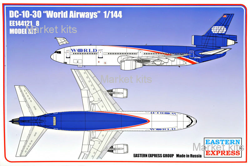 

Пассажирский самолет DC-10-30 авиакомпании "World Airways" 1:144 Eastern Express (EE144121-08)