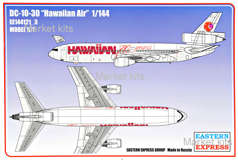 

Пассажирский самолет DC-10-30 авиакомпании "Hawaiian Air" 1:144 Eastern Express (EE144121-03)