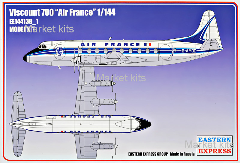 

Авиалайнер Viscount 700 "Air France" 1:144 Eastern Express (EE144138-01)