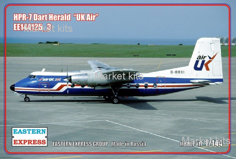 

Британский турбовинтовой пассажирский самолёт HRP-7 Dart Herald "UK Air" 1:144 Eastern Express (EE144125-03)