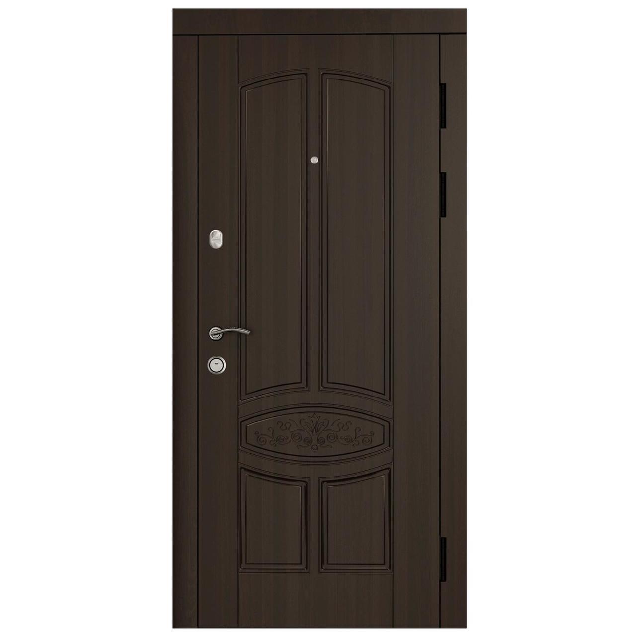 

Двері вхідні SARMAK CLASSIC Гранат Квартира Стандарт N 850х2040 Горіх темний