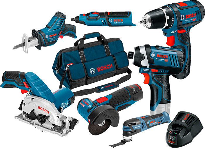 Набор Bosch Professional GSR + GDR + GWS + GRO + GSA + GKS + GOP + з/у ...