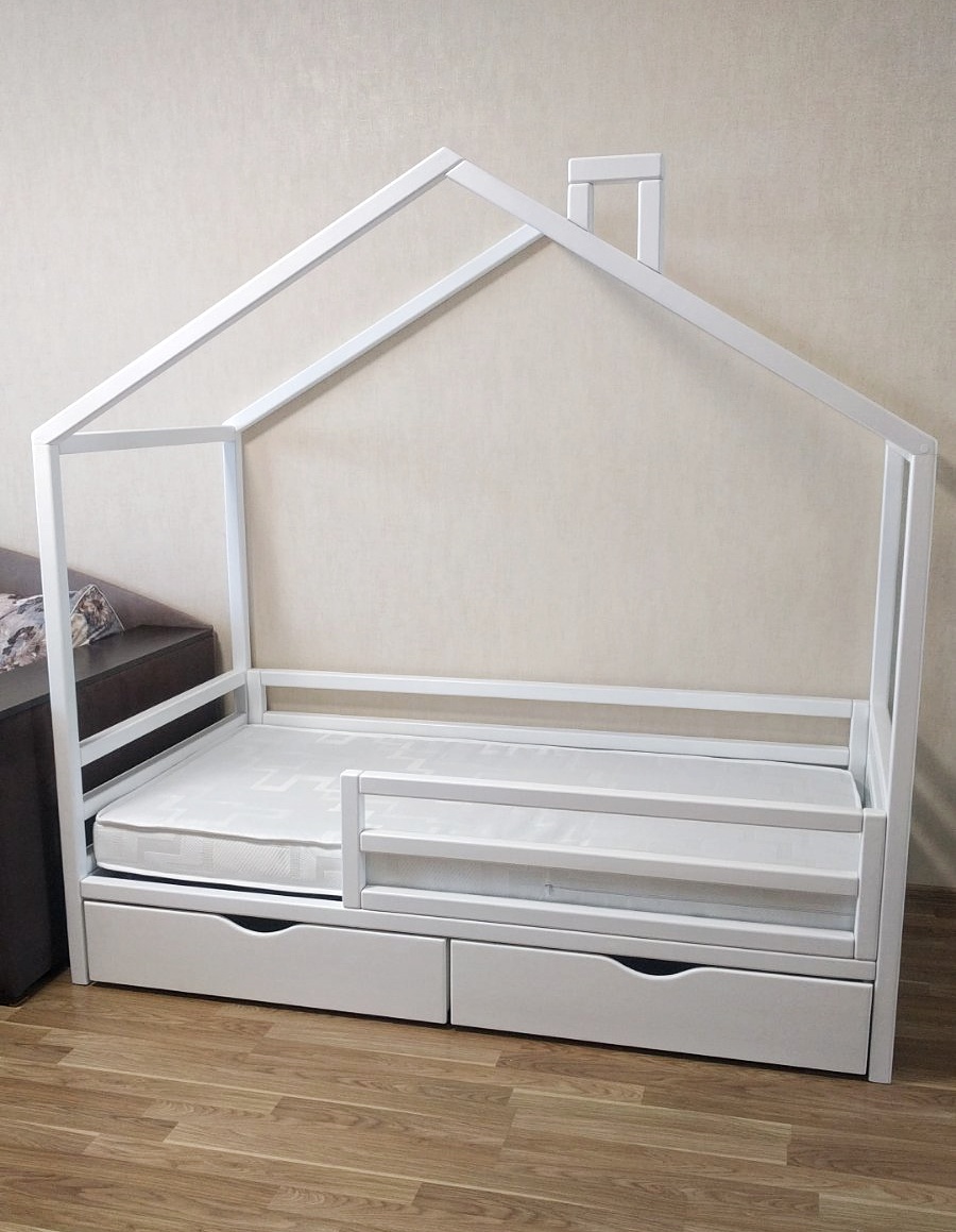 

Кроватка домик Sweety 180*80 белая (new_76599)
