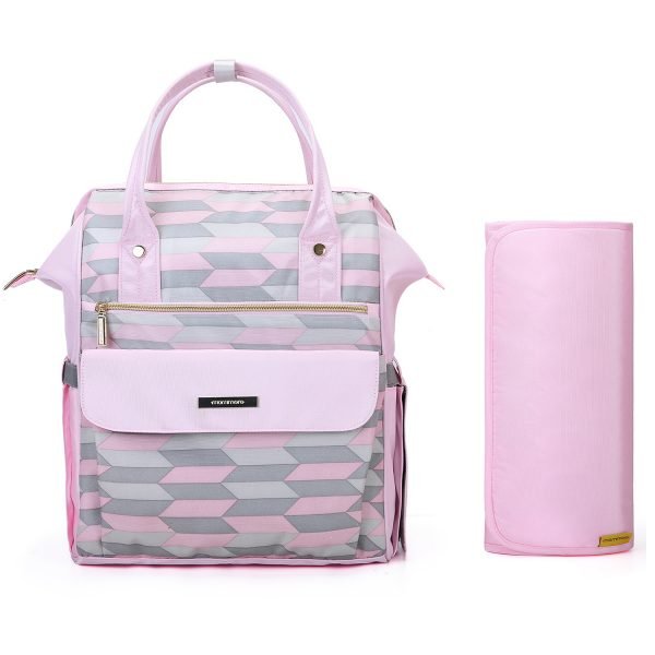 

Многофункциональная сумка-рюкзак для мамы и малыша Мommore с пеленальным ковриком Розовая (0090211A012)