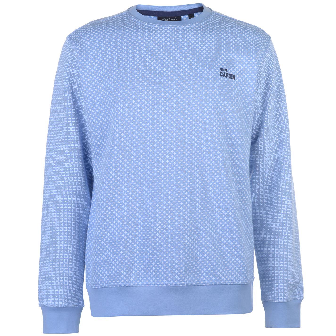 

Свитшот Pierre Cardin All Over Print Crew Sweat Mens M голубой