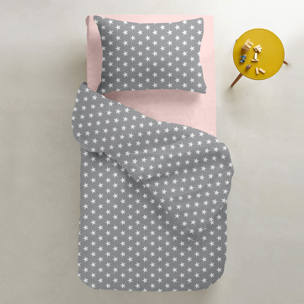 

Комплект постельного белья Cosas натурального Stars B Grey El90 Rose 155х215