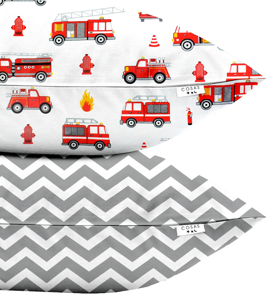 

Набор наволочек Cosas Set Pillow Fire Cars Zig Grey 40х60 2 шт