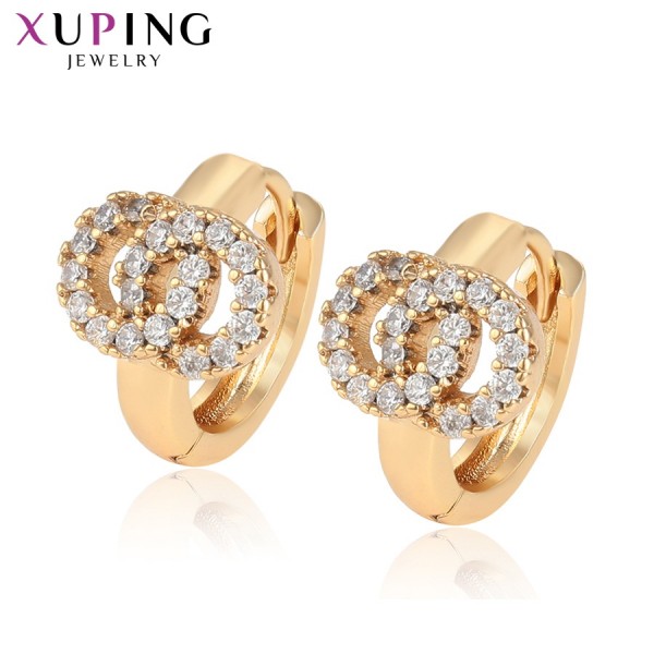 

Серьги Xuping с белыми фианитами позолота 18К 2372000