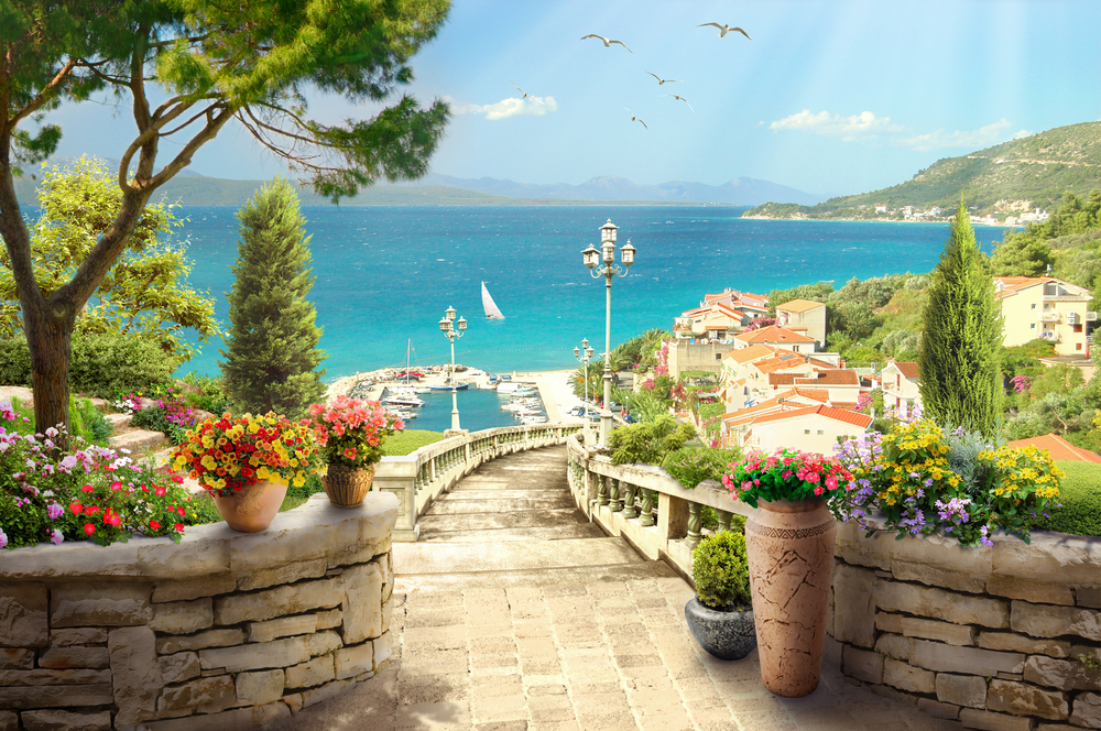 

Фотообои Фрески 'Вид на море' (5963) , Классик