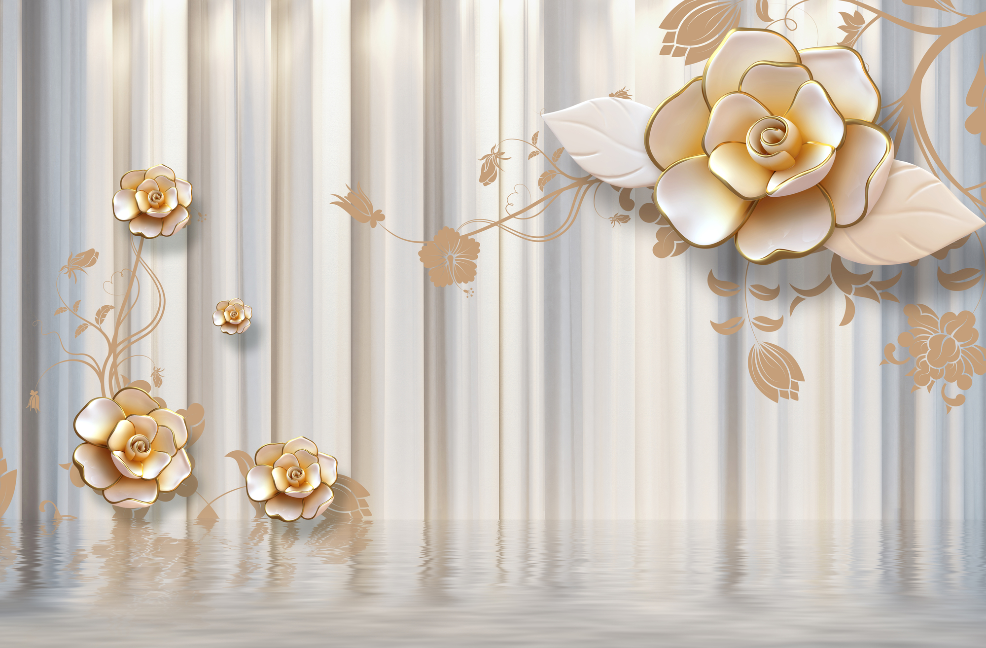 

Фотообои 3D '3D Цветы' (5160) , Кожа