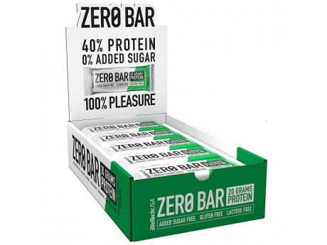 

Заменители питания BioTech USA Упаковка батончиков ZERO BAR 20 шт Вкус Шоколад Фундук