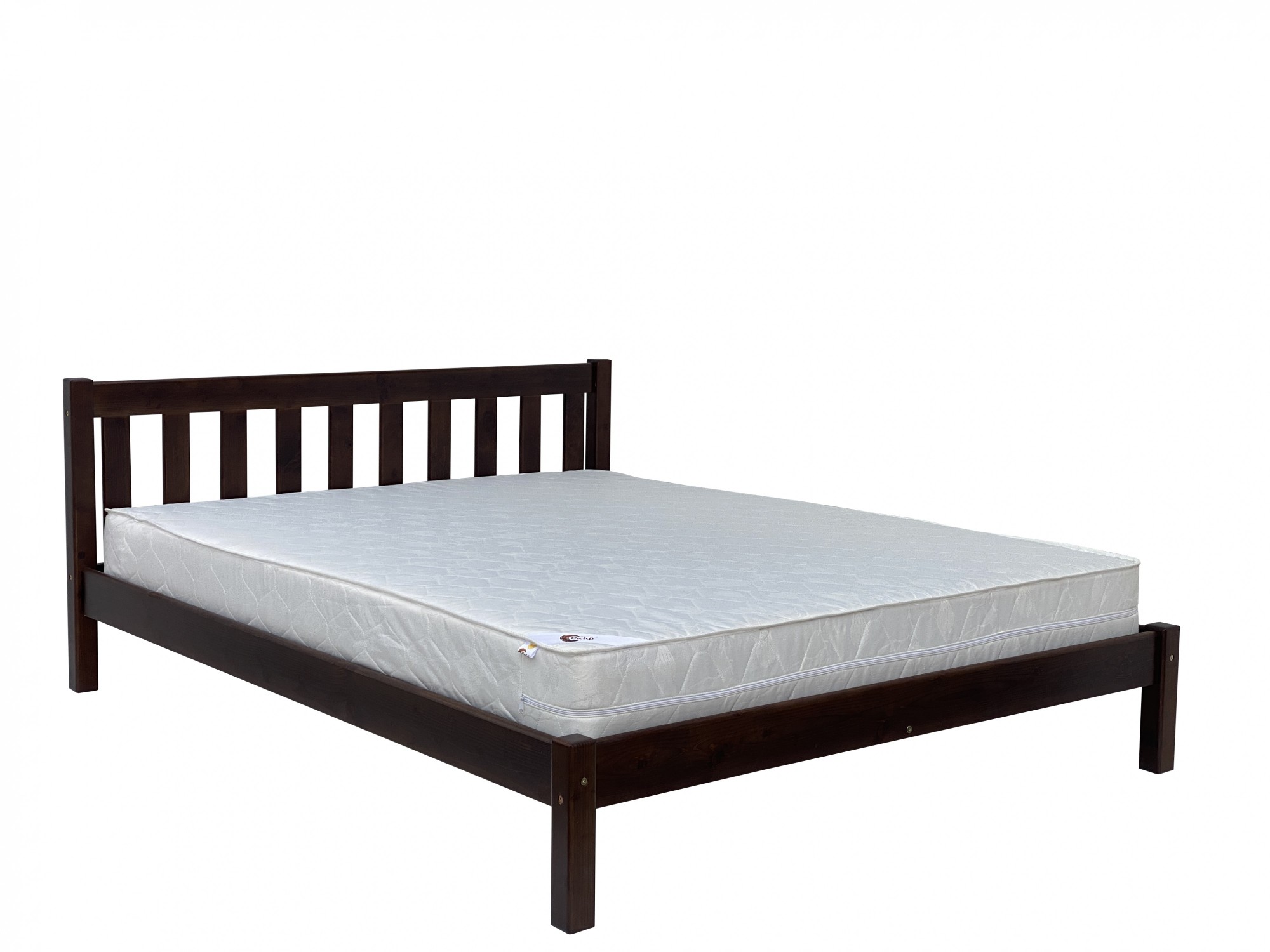 Двуспальная деревянная кровать Л-249 200х200 орех Скиф – низкие цены .