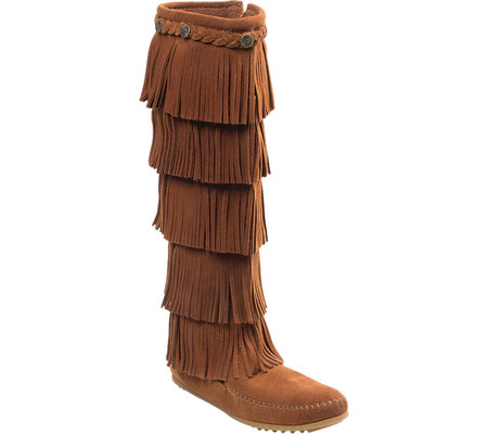 

Женские сапоги Minnetonka 5 Layer Fringe Boot Brown Suede 39