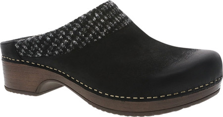 

Женские сабо Dansko Bev Woven Trim Clog Black Burnished Nubuck 39