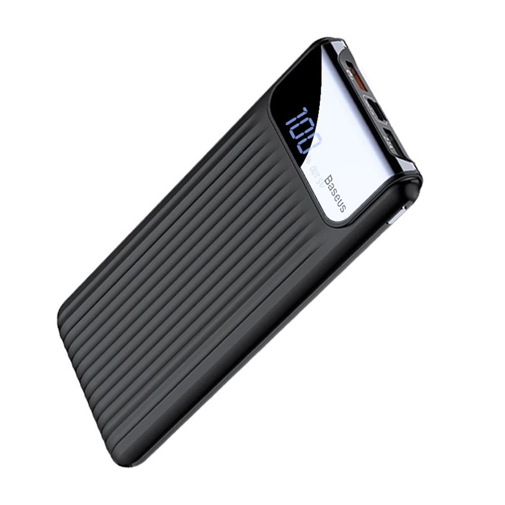 

Повербанк BASEUS Thin Digital display 10000mAh |QC3.0, Type-C/2USB, 3A| Black