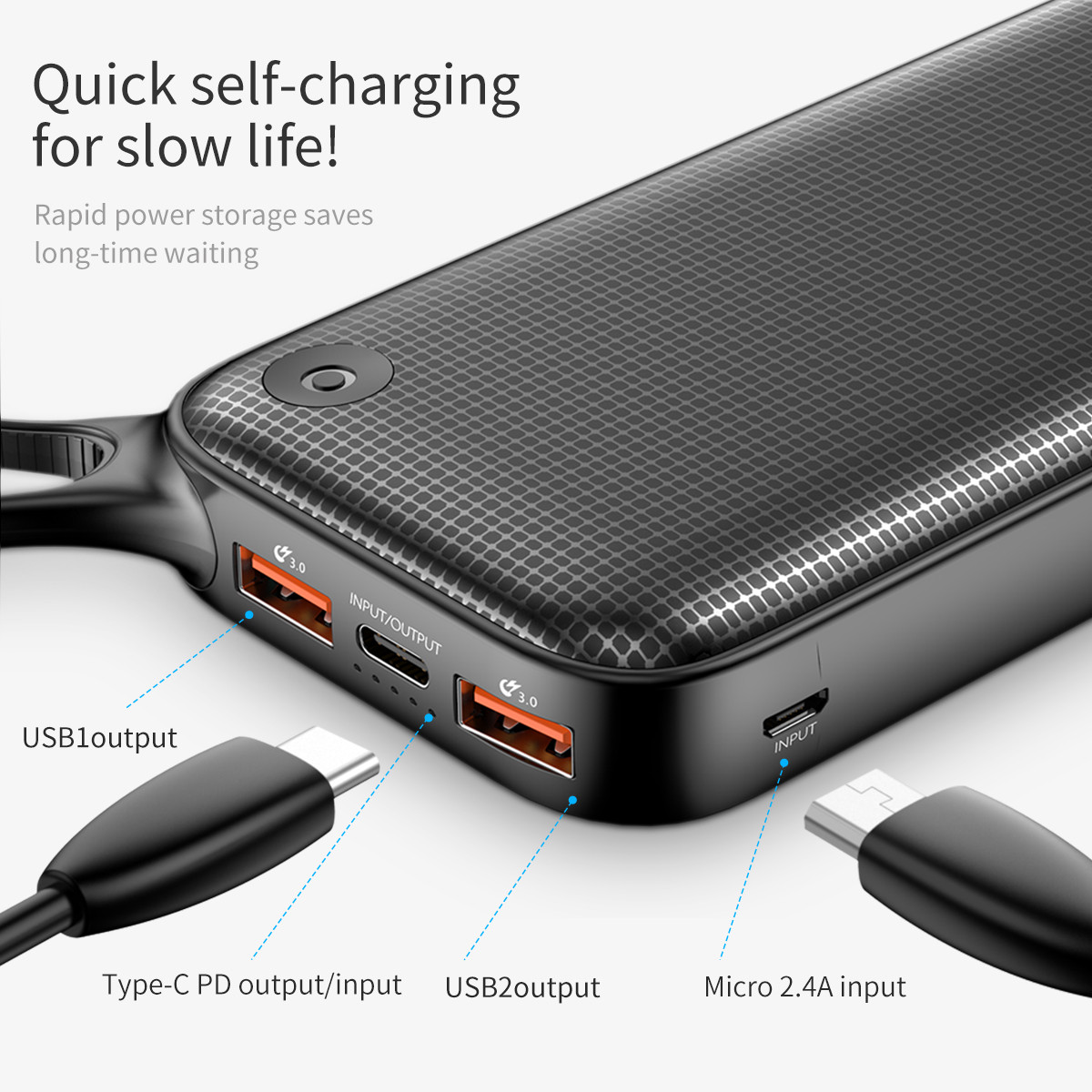 

Повербанк BASEUS Powerful 20000mAh |Type-C, PD, QC3.0|. Black