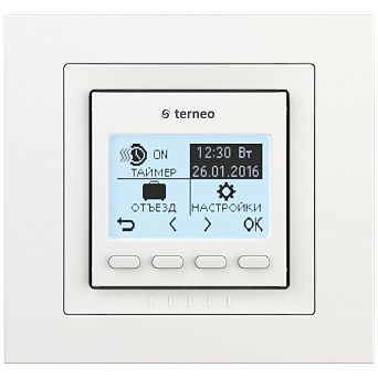 

Программируемый терморегулятор Terneo pro unic белый для управления системой электрических теплых полов