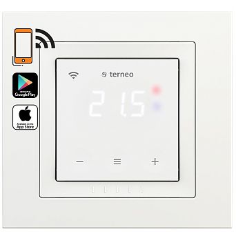 

Терморегулятор Wi-Fi Terneo sx unic белый для управления системой электрических теплых полов