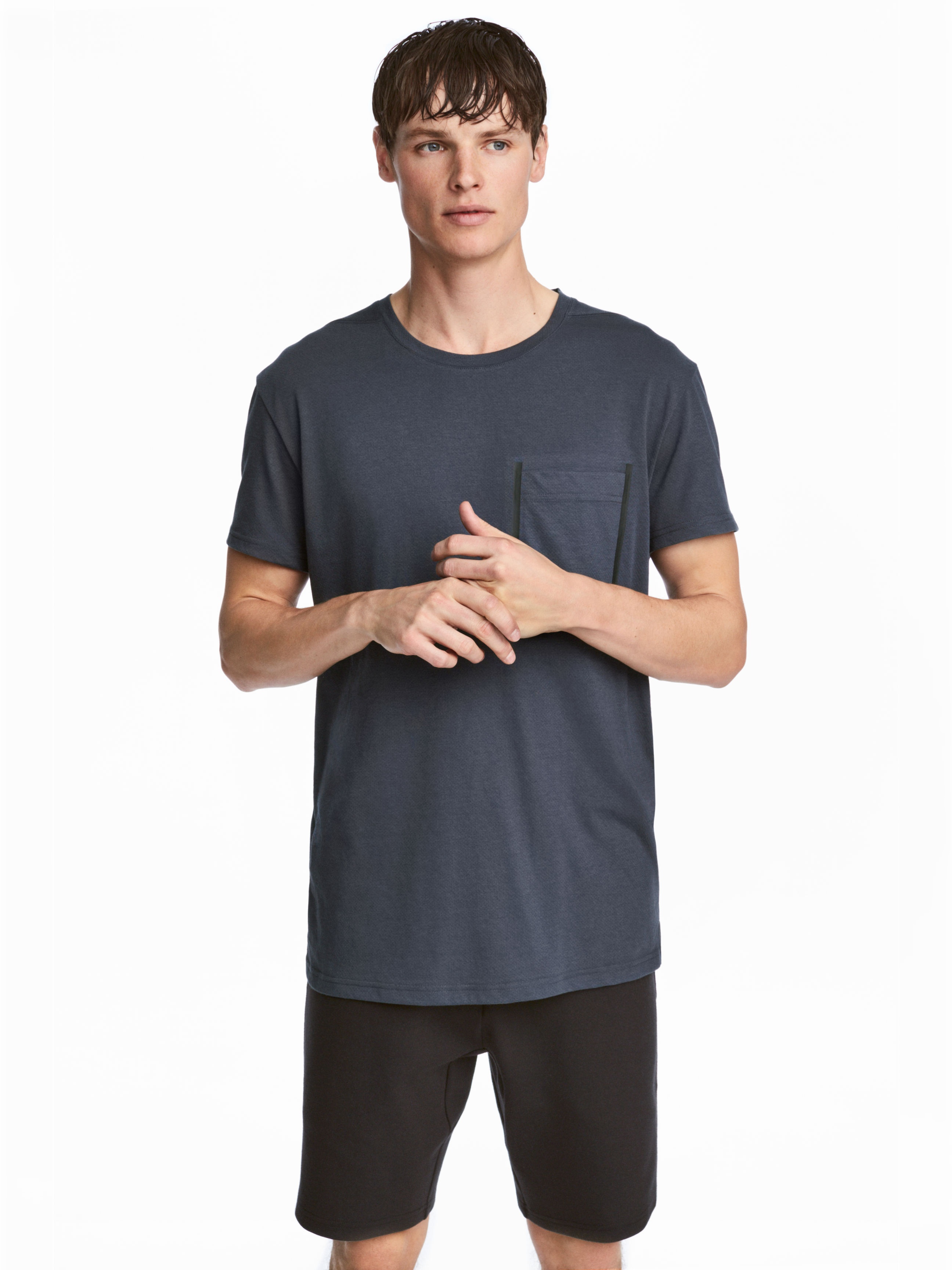 

Футболка H&M 5000426 S Темные серо-голубые