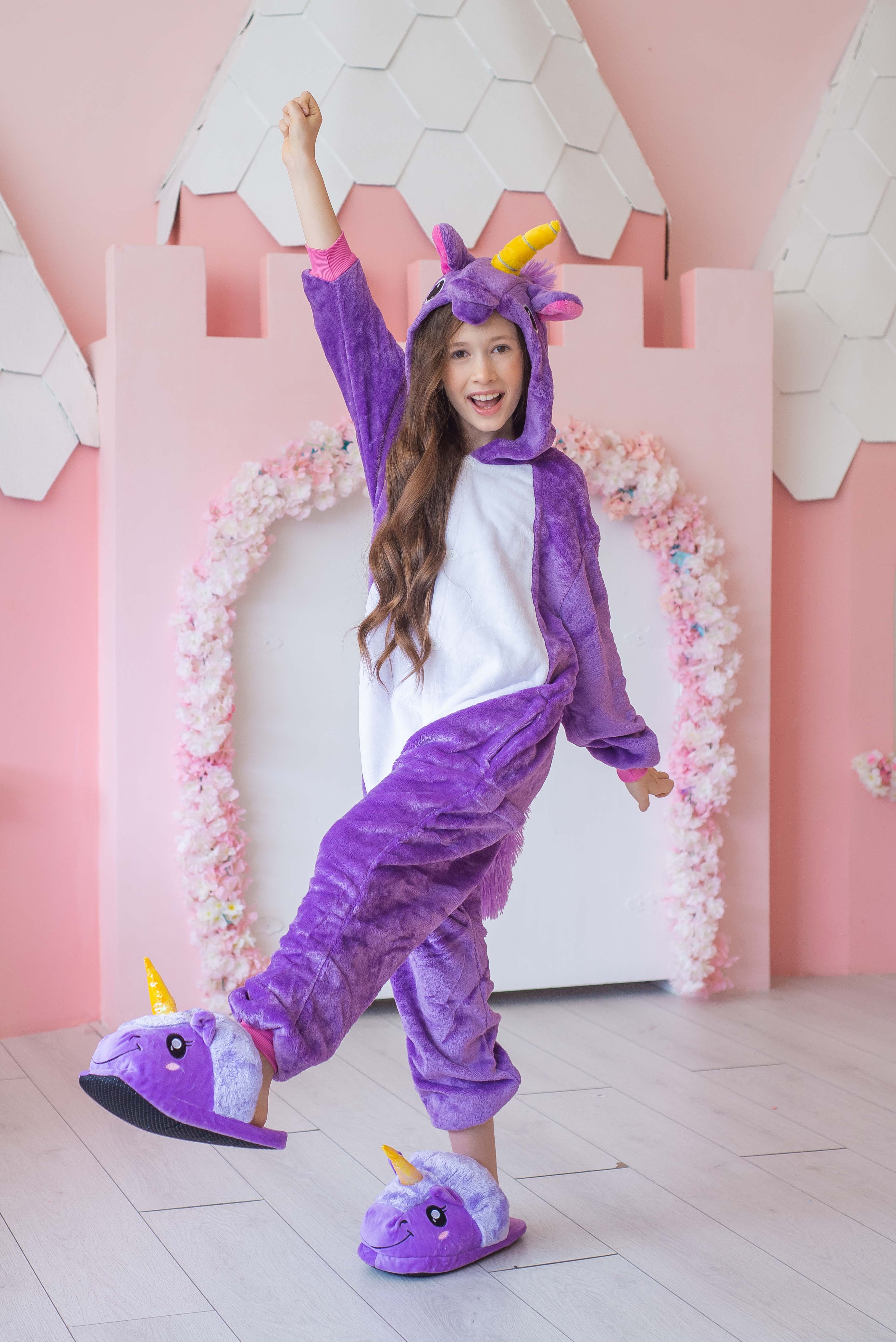 

Пижама Кигуруми детская BearWear Единорог L 125 - 135 см Фиолетовый (K0W1-0021-L)