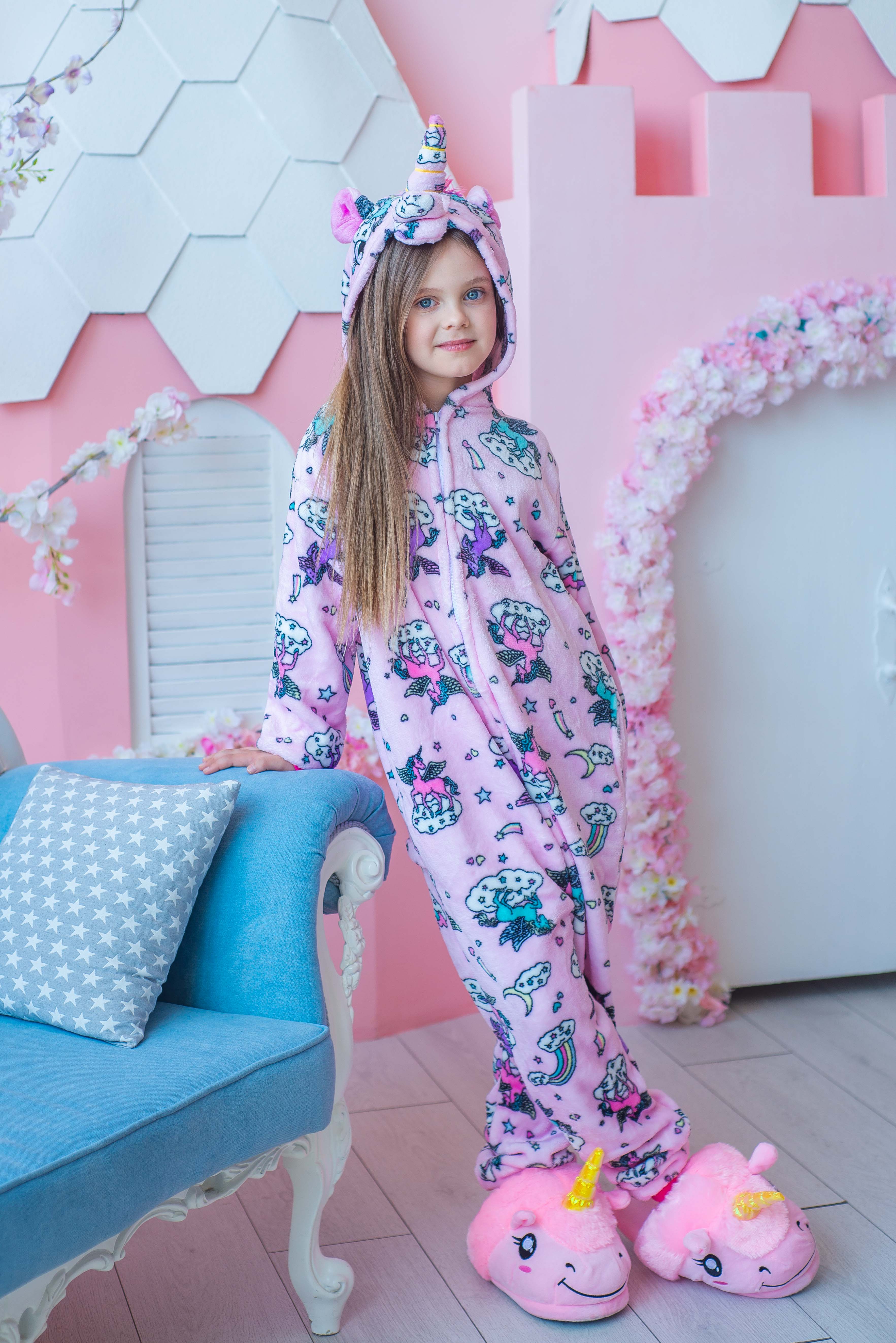 

Пижама Кигуруми детская BearWear Единорог сладкие сны (на молнии) XL 135 - 145 см Розовый (K0W1-0073-XL)