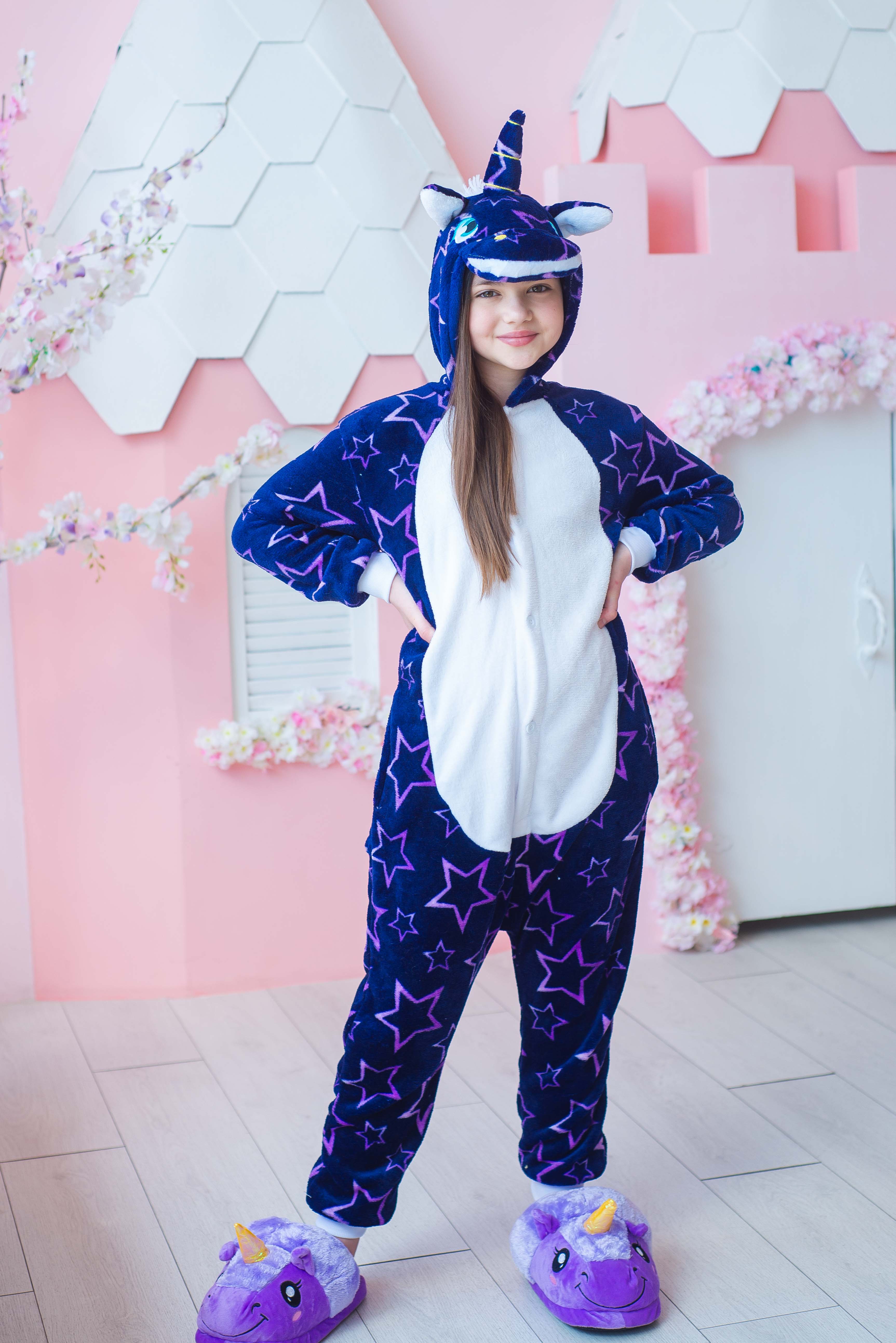 

Пижама Кигуруми детская BearWear Единорог Скай S 105 - 115 см Темно-синий (K0W1-0062-S)