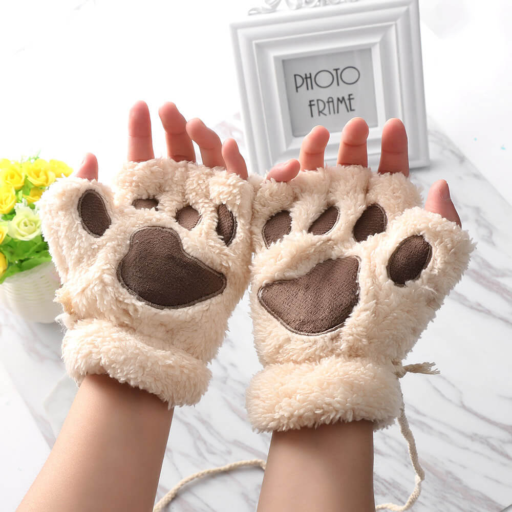 

Варежки/перчатки без пальцев BearWear  Бежевый, Варежки/перчатки без пальцев BearWear One Size Бежевый