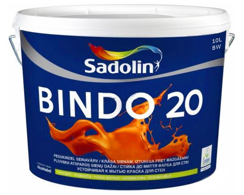 

Краска латексная SADOLIN BINDO 20 интерьерная ВW-белая 10л