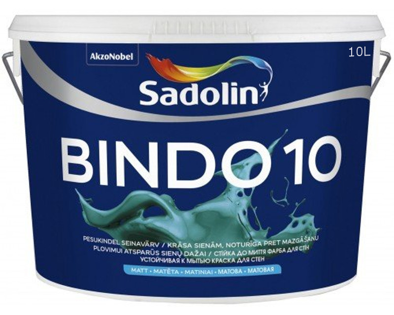 

Краска латексная SADOLIN BINDO 10 интерьерная ВW-белая 10л
