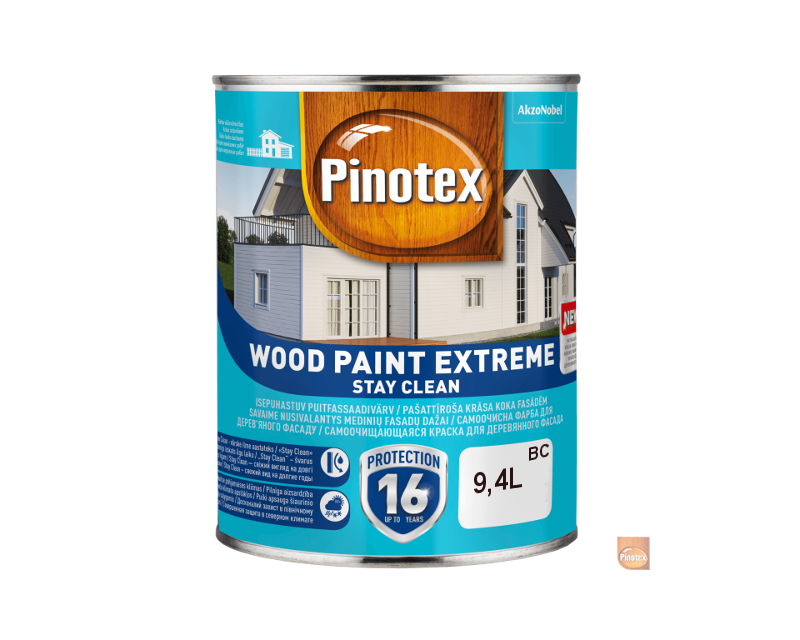 

Краска антисептическая PINOTEX WOOD PAINT EXTREME для древесины транспарентная (база ВC) 0,94л