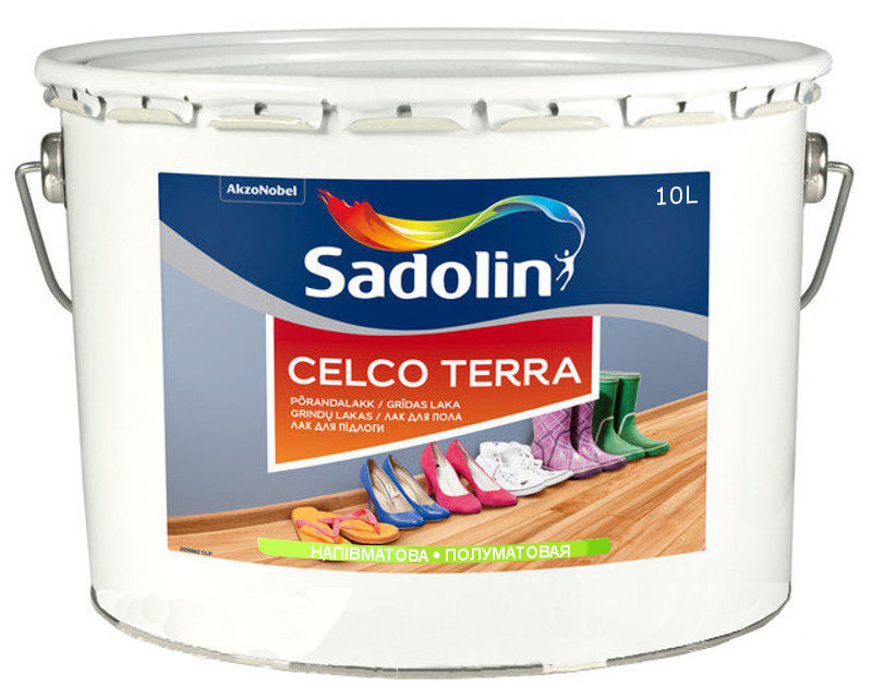 

Лак полиуретановый SADOLIN CELCO TERRA паркетный полуматовый 10л