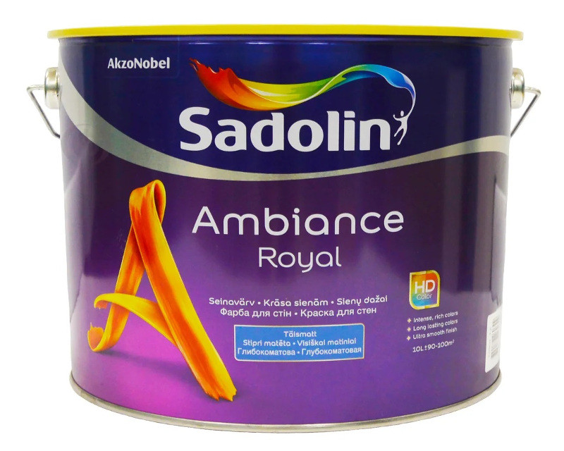 

Краска акрилатная SADOLIN AMBIANCE ROYAL интерьерная белый (база ВW) 10л