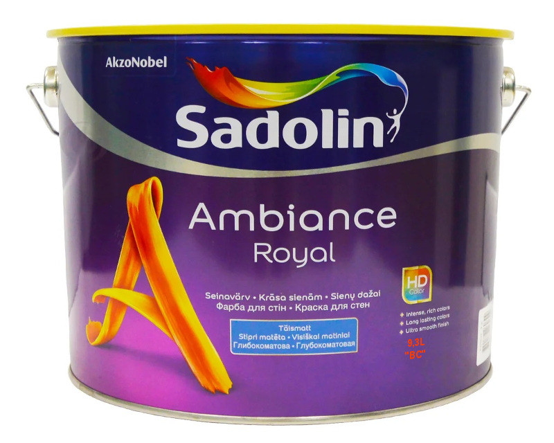 

Краска акрилатная SADOLIN AMBIANCE ROYAL интерьерная транспарентная (база ВC) 9,3л