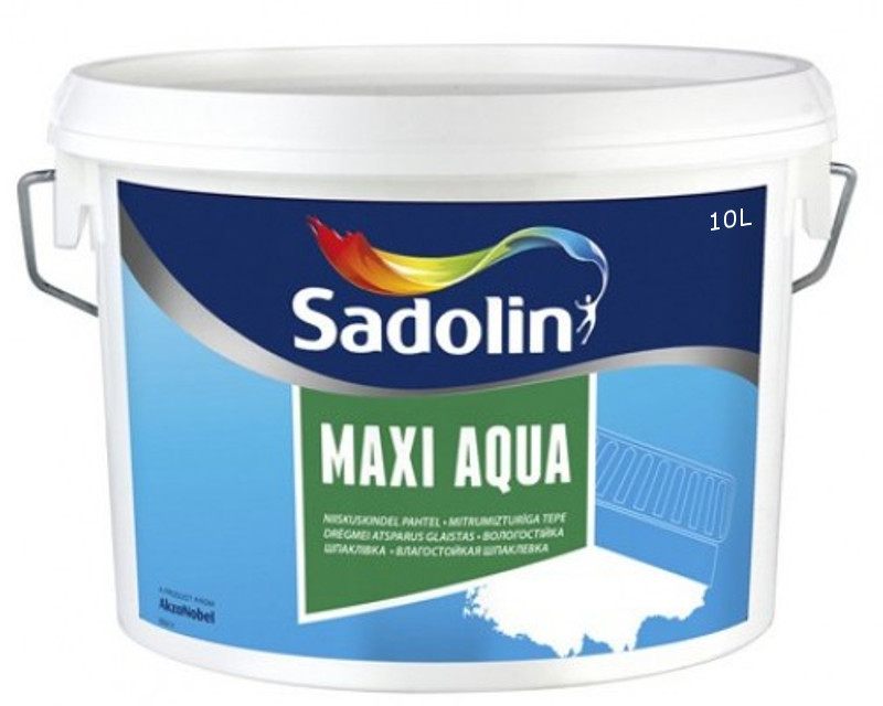

Шпатлевка акриловая SADOLIN MAXI AQUA влагостойкая голубая 10л