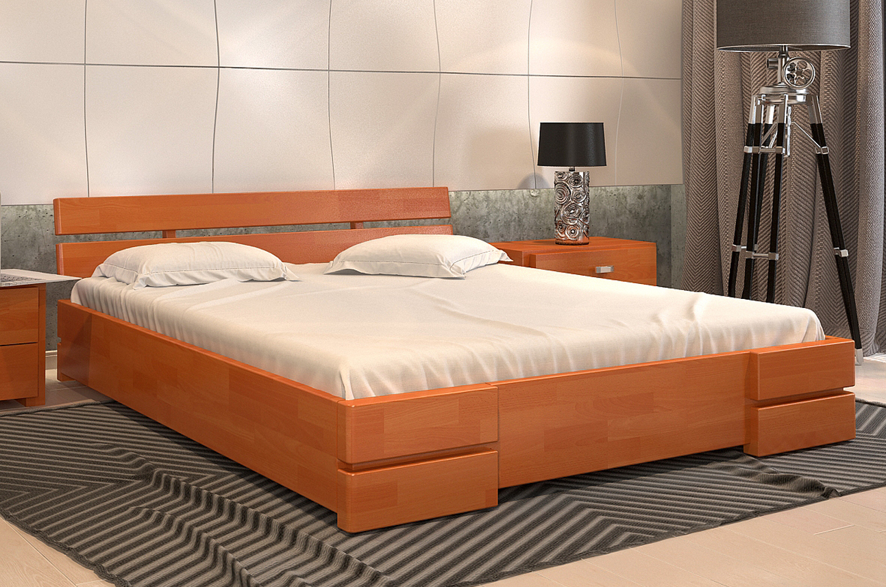 Кровать двуспальная Arbor Drev 140x190 Дали дерево бук Ольха – фото ...