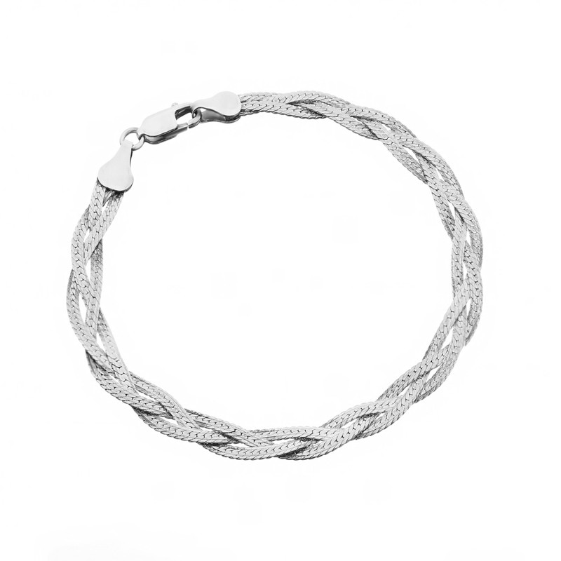 

Серебряный браслет Silvex925 родированный - коса 109Р 4/19