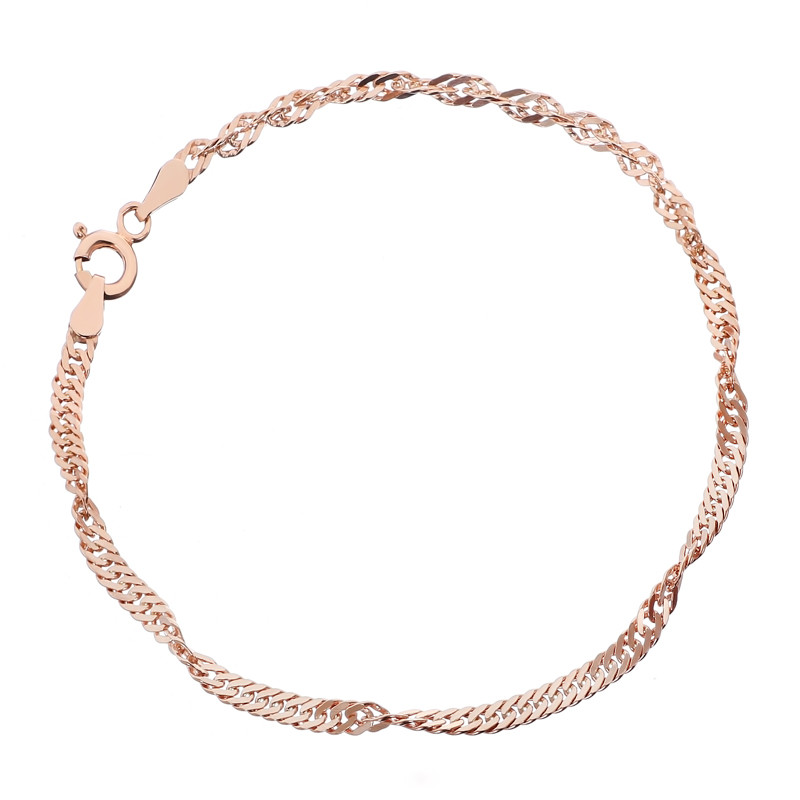 

Серебряный браслет Silvex925 позолоченный - сингапур 801Б 5/19