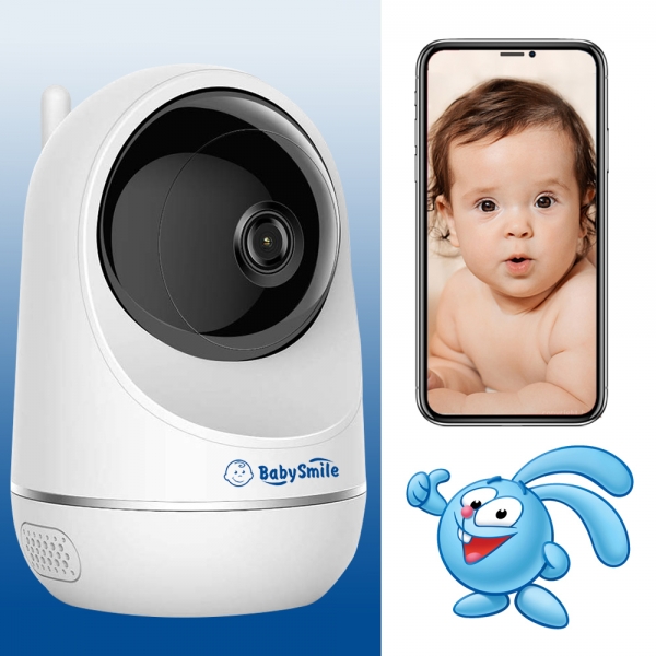 

Видеоняня BabySmile Крош (автоматический поворот за ребенком, датчик движения, 1080P, ночное видение)