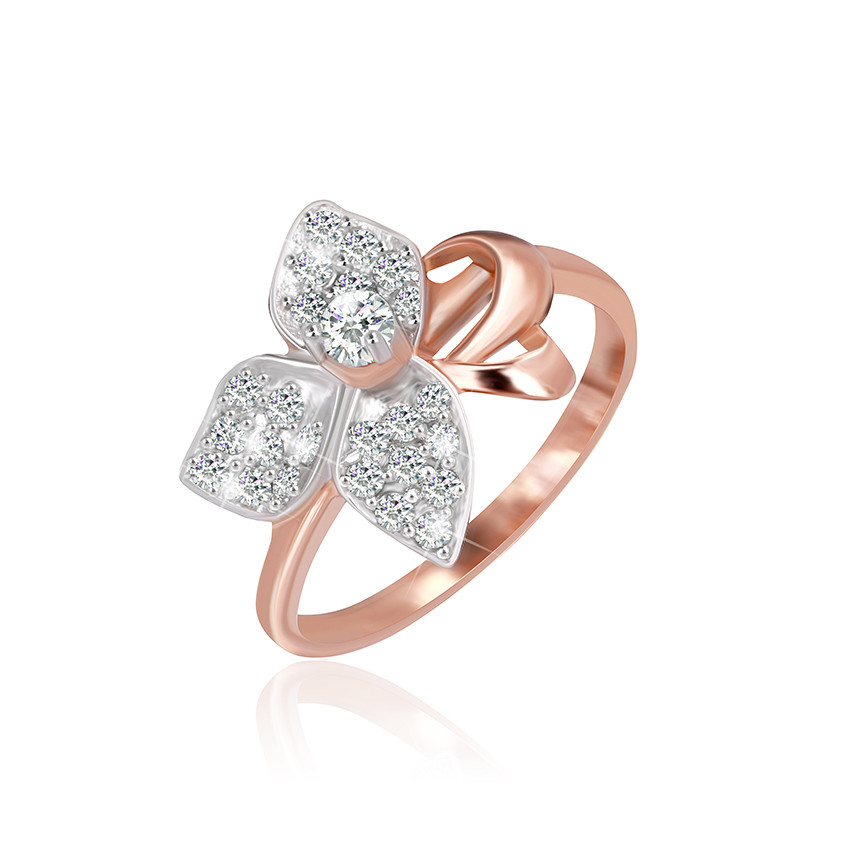 

Серебряное кольцо позолоченное с фианитом Silvex925 КК3Ф/026 - 19