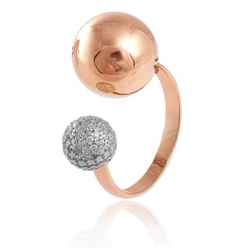 

Серебряное кольцо позолоченное с фианитом Silvex925 К3Ф/813 - 17