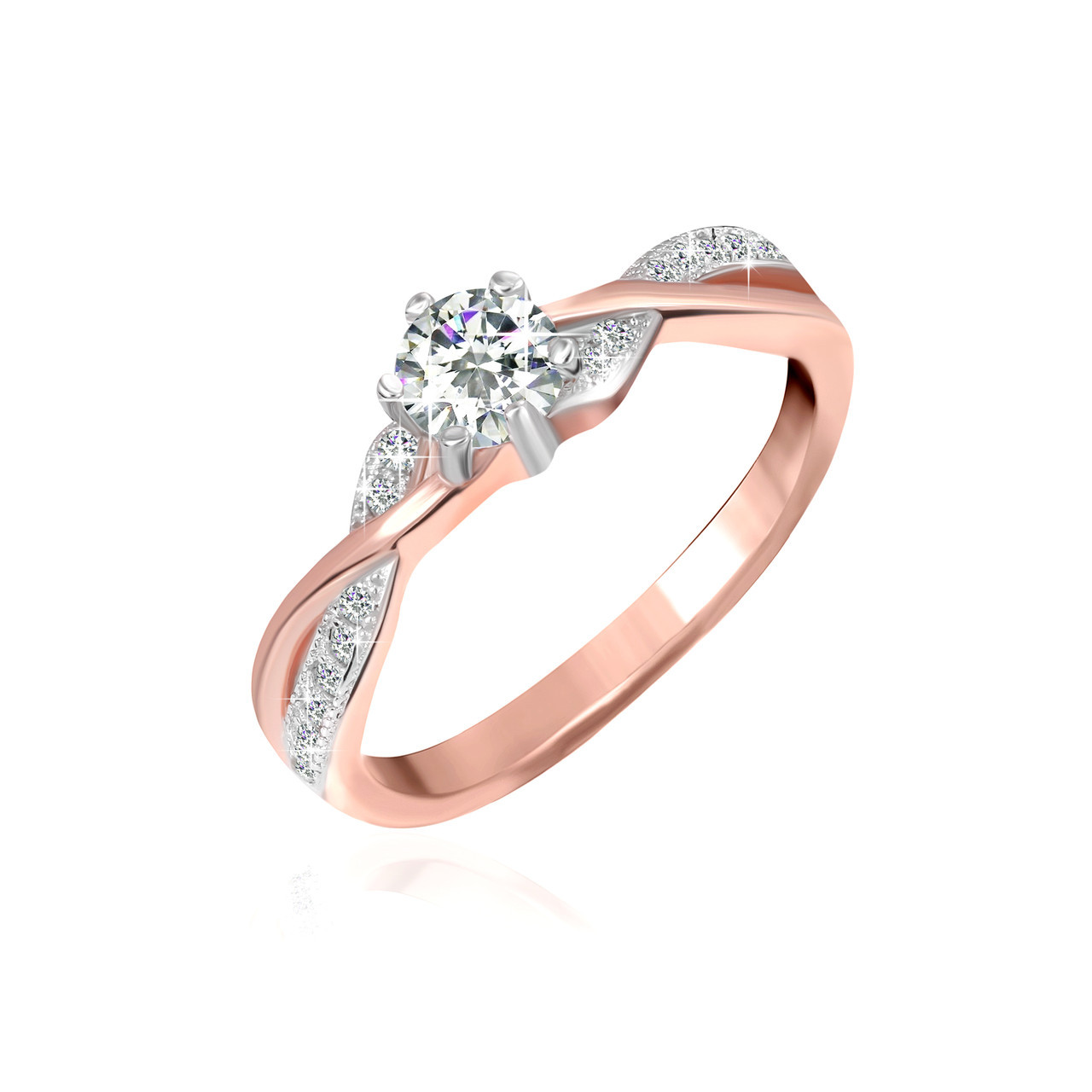 

Серебряное кольцо позолоченное с фианитом Silvex925 К3Ф/751 - 18