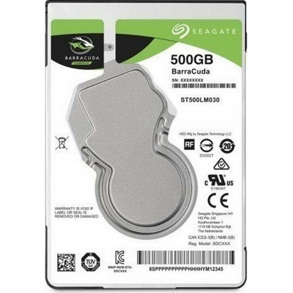 

HDD 2.5" SATA 500GB Seagate BarraCuda 5400rpm 128MB (ST500LM030)