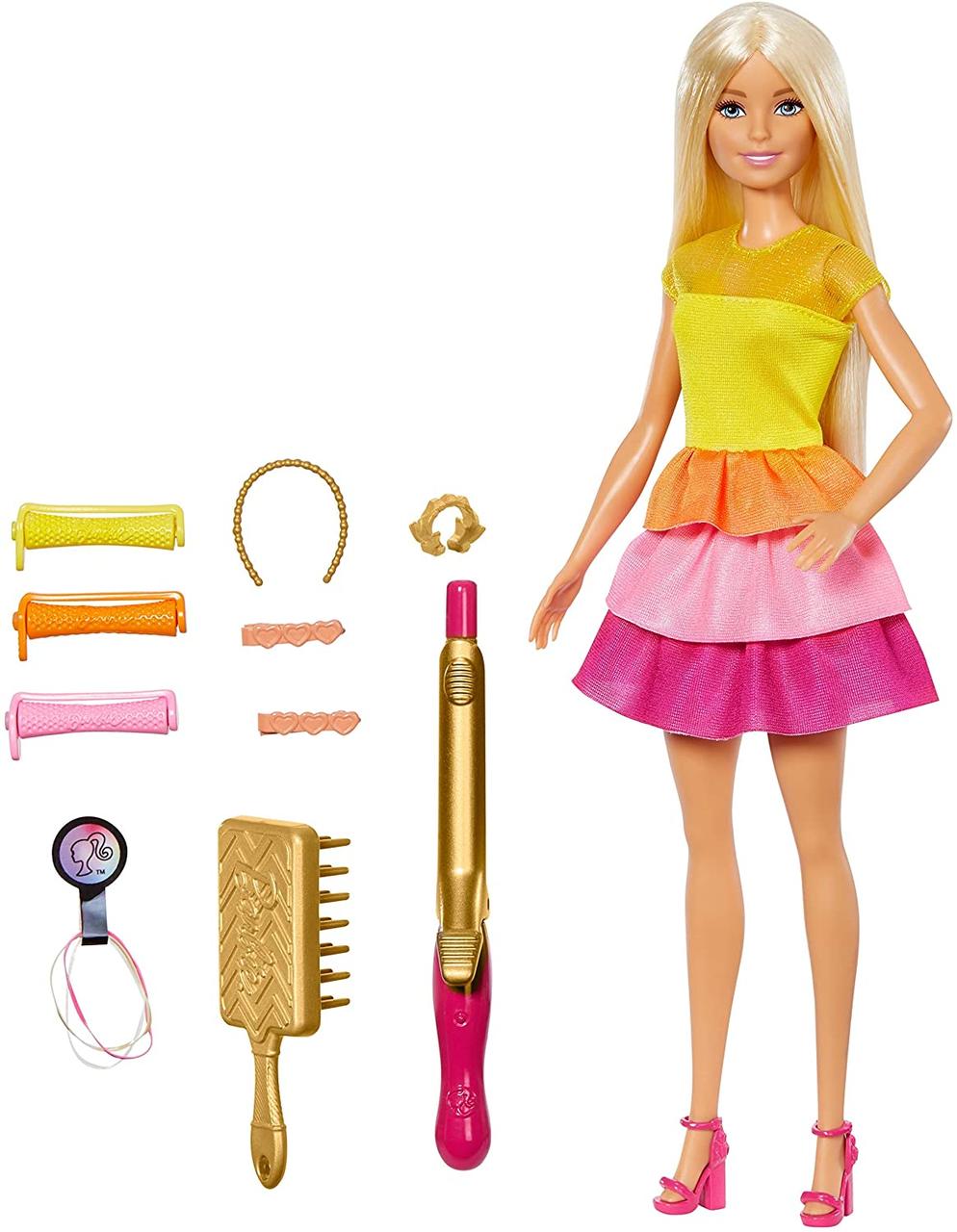 

Ігровий набір Barbie Ultimate Curls Blonde Doll and Hairstyling Playset Створи зачіску (GBK24) (B07NQB3KZX)