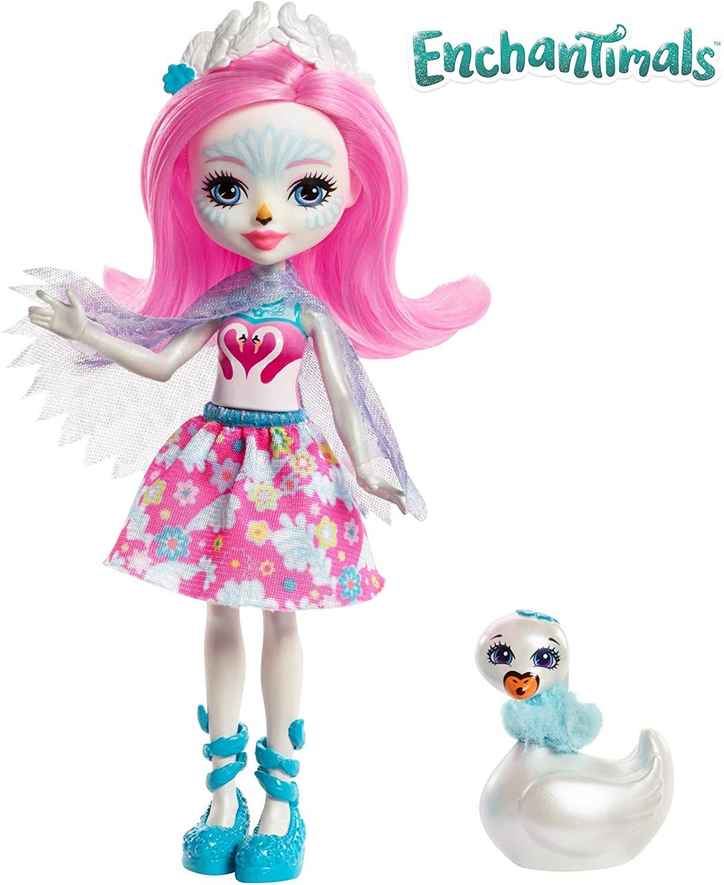 

Лялька Mattel Enchantimals Saffi Swan Doll and Poise Лебідь Саффі та Пойзен (FRH38) (B0784BBPC6)
