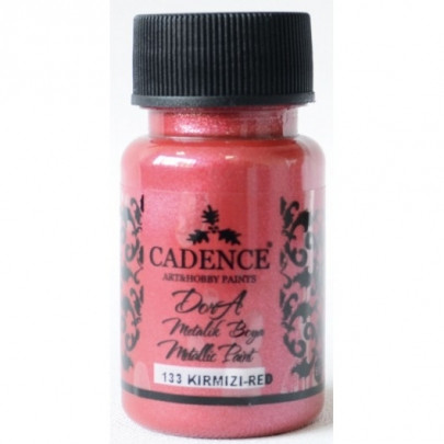 

Акриловая краска металлизированная Dora Metallic Paint, красная, 50 мл