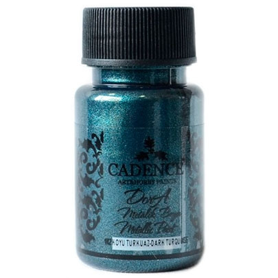 

Акриловая краска металлизированная Dora Metallic Paint, турецкая синяя, 50 мл