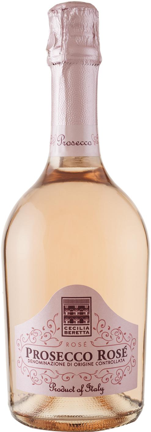 Вино ігристе Cecilia Beretta Prosecco Rose рожеве екстра сухе 0 75 л 11 8007880125405 фото