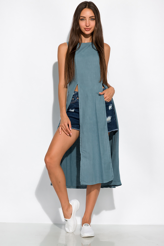 

Туника однотонная Time of Style 32P0332 S-M Серо-сизый