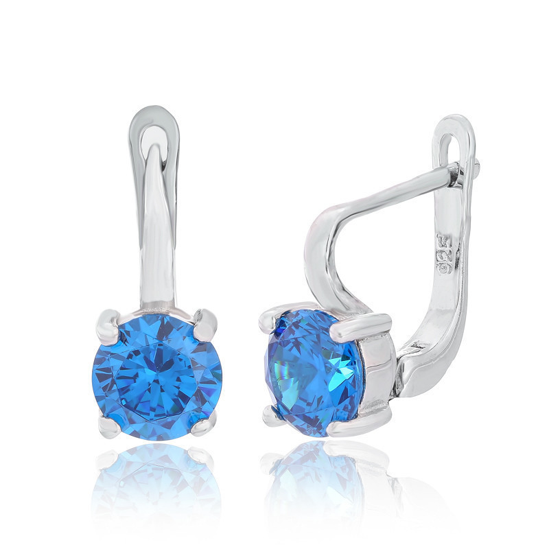 

Серебряные серьги Silvex925 с фианитом СК2ФЛТ/404, с английской застежкой
