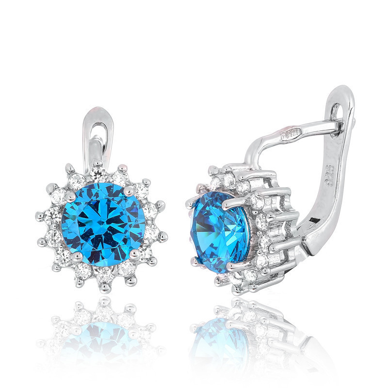 

Серебряные серьги Silvex925 с фианитом СК2ФЛТ/475, с английской застежкой